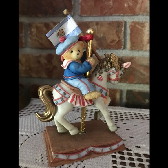 Rare 1998 Cherished Teddies Bill Carousel Horse - Picture 5 of 6